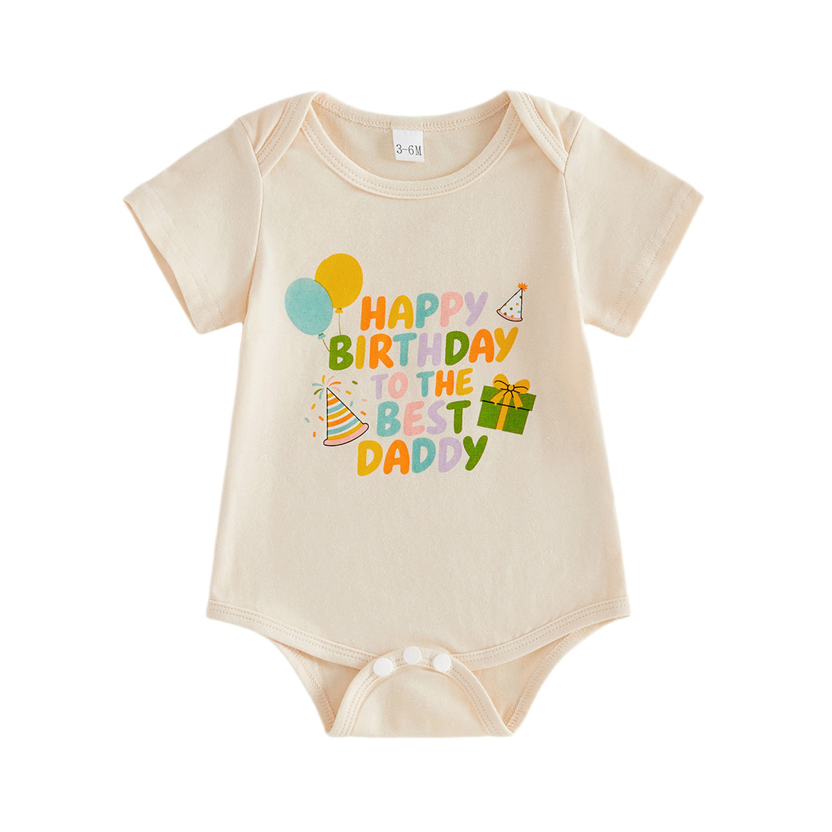 Baby Short Sleeve Birthday Theme Cotton Romper / Onesie