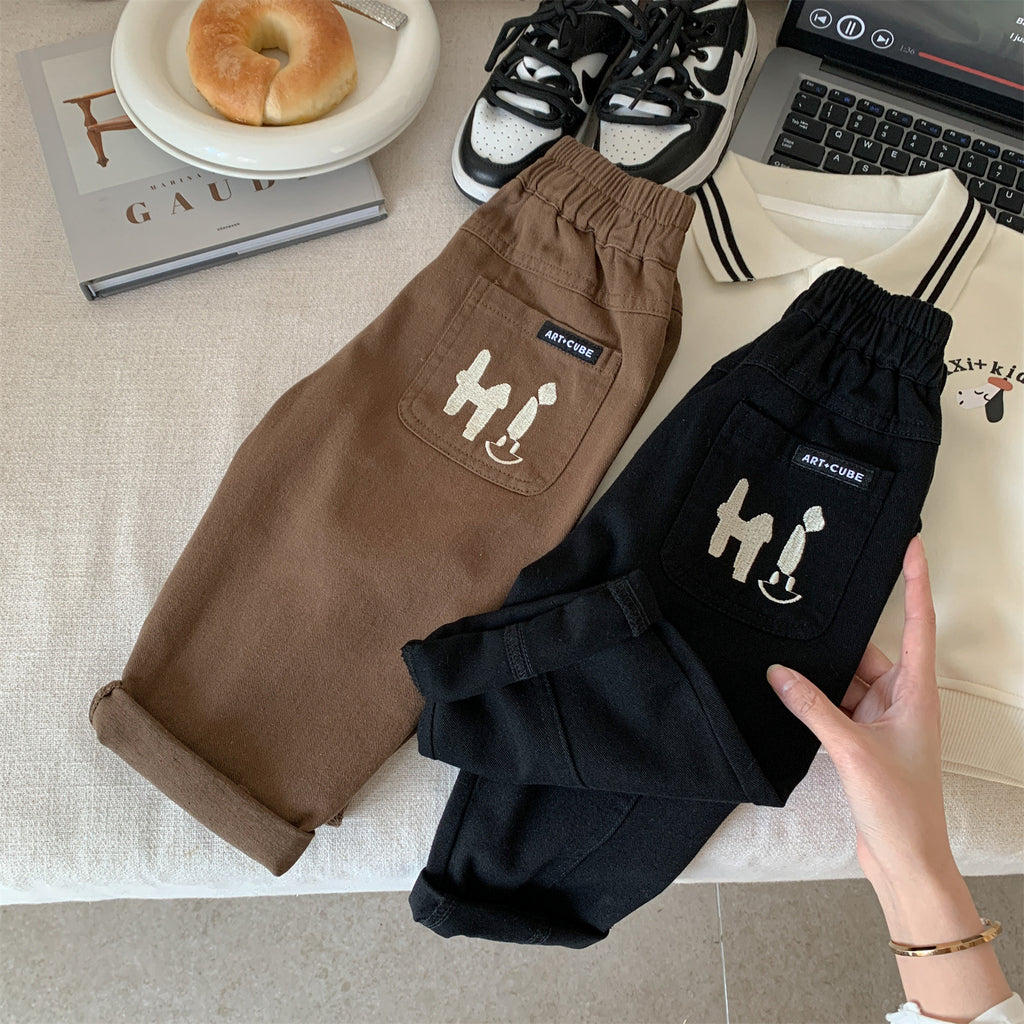 Casual Cotton Baby Loose Wide Leg Pants
