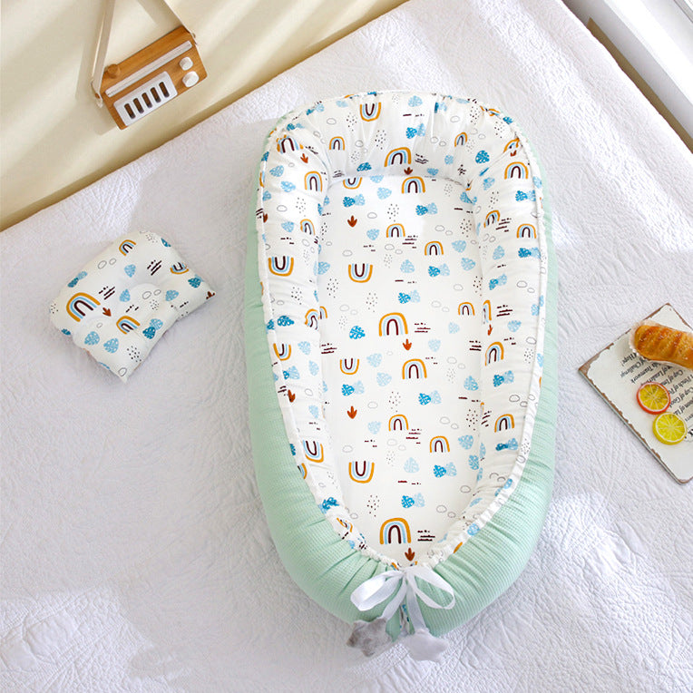Portable Foldable Baby Crib with Removable & Washable Design