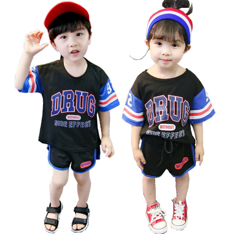 Little Hoops Kids Cotton Basketball T-Shirt & Shorts Set