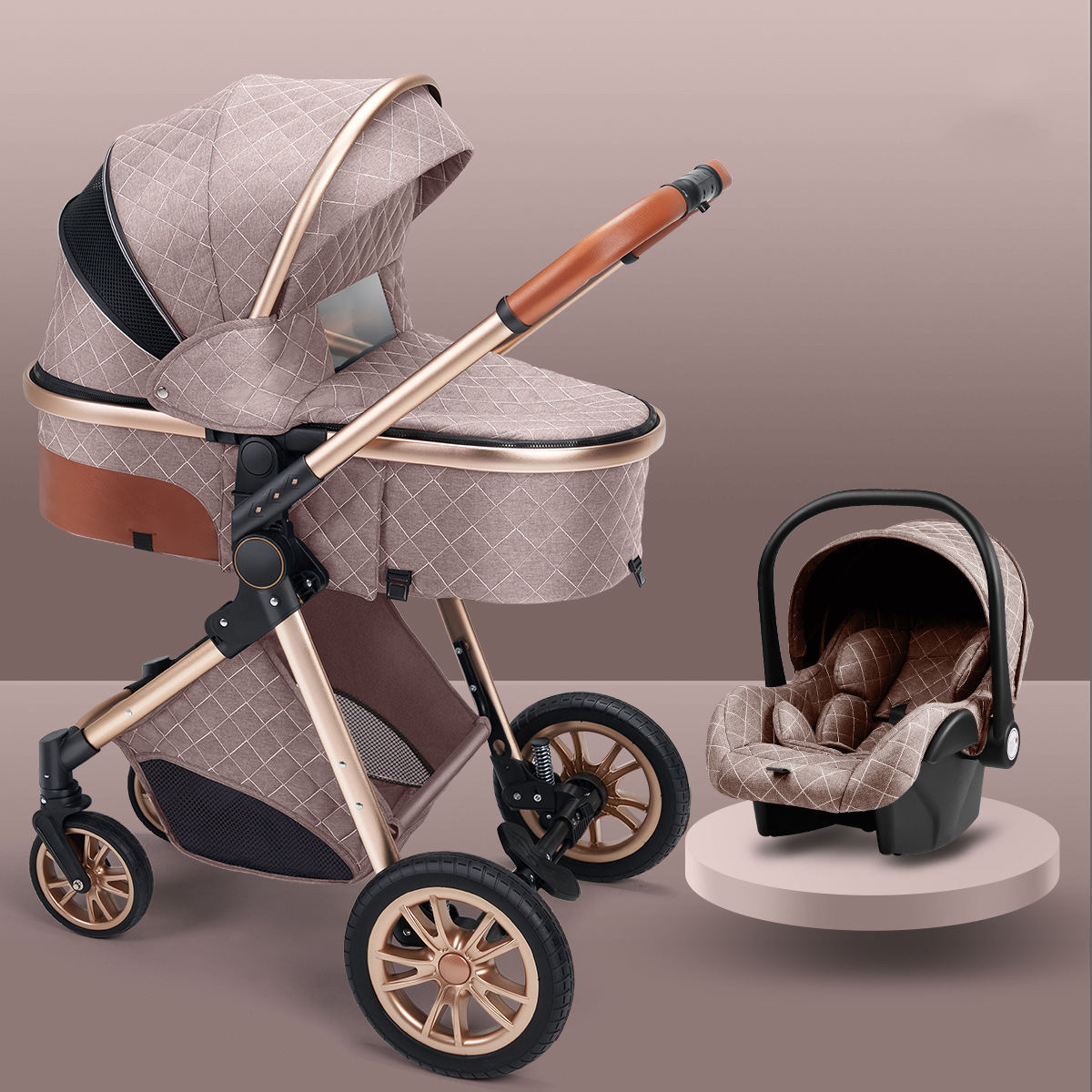 High-Landscape 2-Way Foldable Baby Stroller