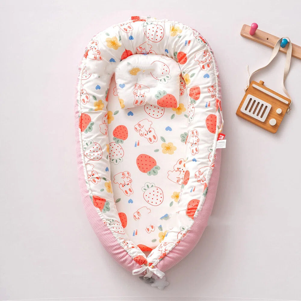 Portable Foldable Baby Crib with Removable & Washable Design