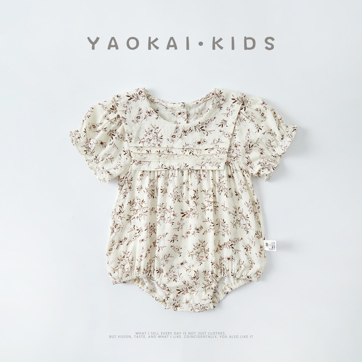 Infant Floral Romper Baby Girl Lightweight Cotton Summer Onesie