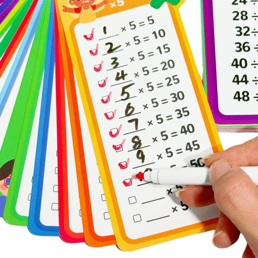 Kids Arithmetic Learning Flash Cards for Addition, Subtraction, Multiplication & Division