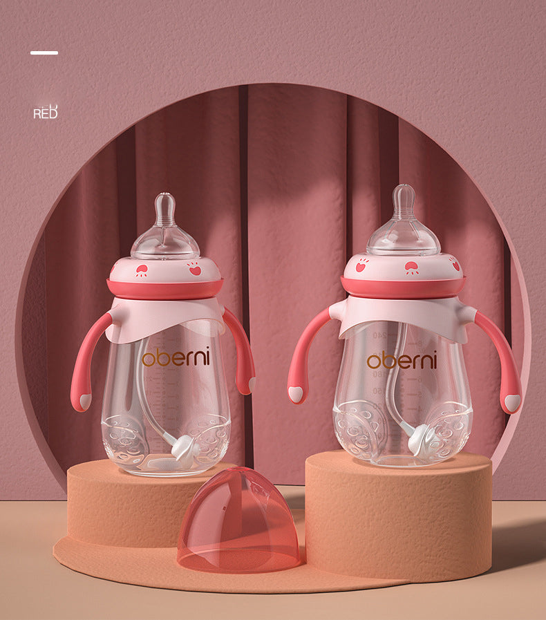 Baby Drop-Resistant Training Bottle or Durable PP & Silicone Baby Bottle