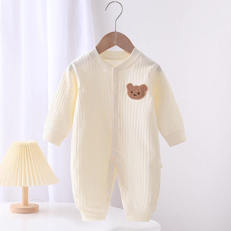 Cotton Long Sleeve Baby Onesie Bodysuit Sleepwear