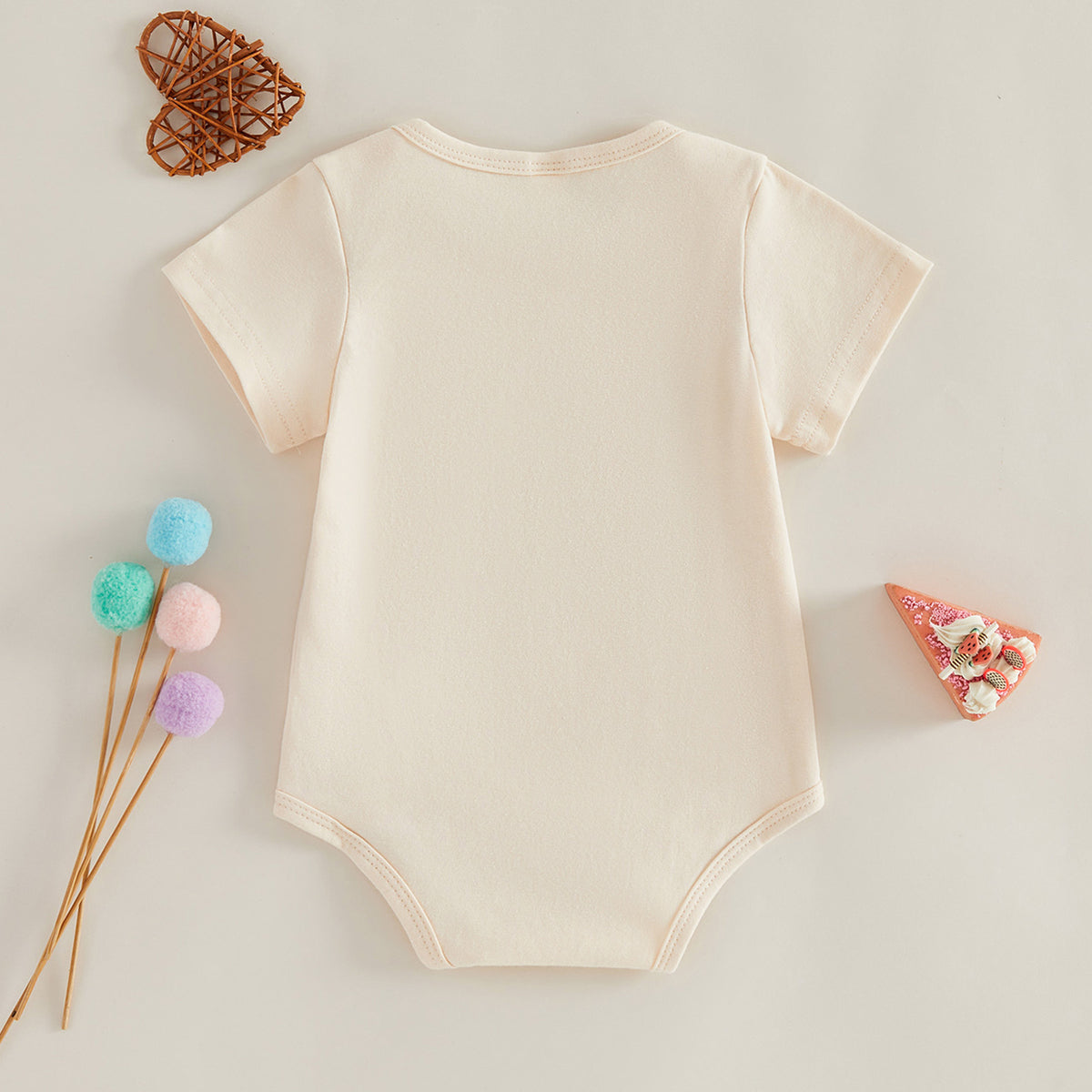 Baby Short Sleeve Birthday Theme Cotton Romper / Onesie