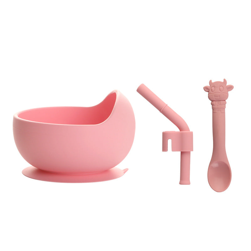 Silicone Suction Baby Feeding Bowl & Utensil Set