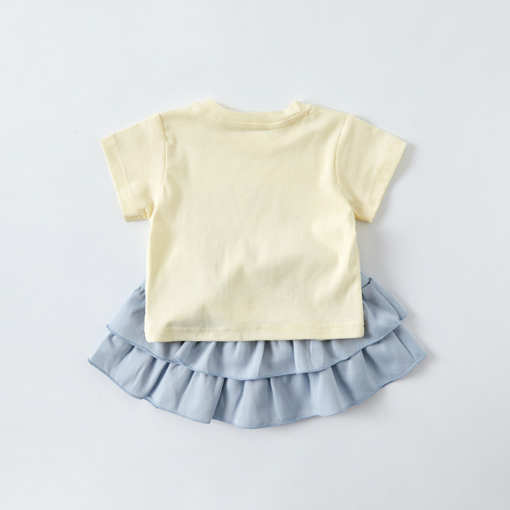 Short Sleeve Dress Set – Stylish Two-Piece Summer Outfit for Baby & Toddler Girls