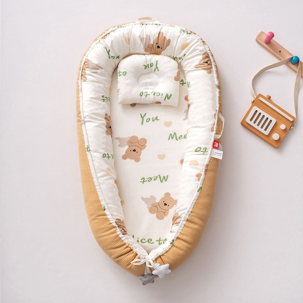 Portable Foldable Baby Crib with Removable & Washable Design