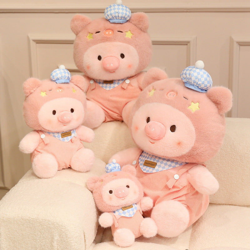Overalls Star Pig Plush Toy