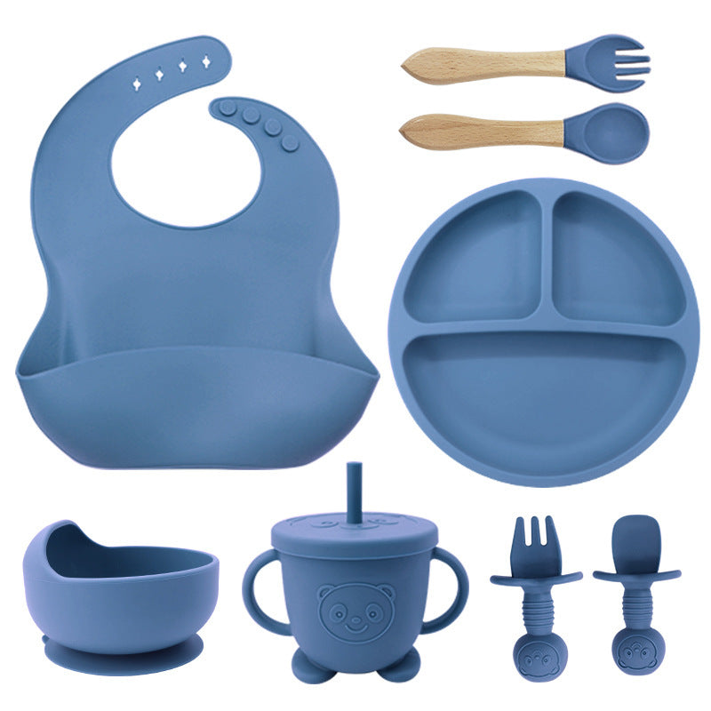 8-Piece Baby Silicone Feeding & Tableware Set