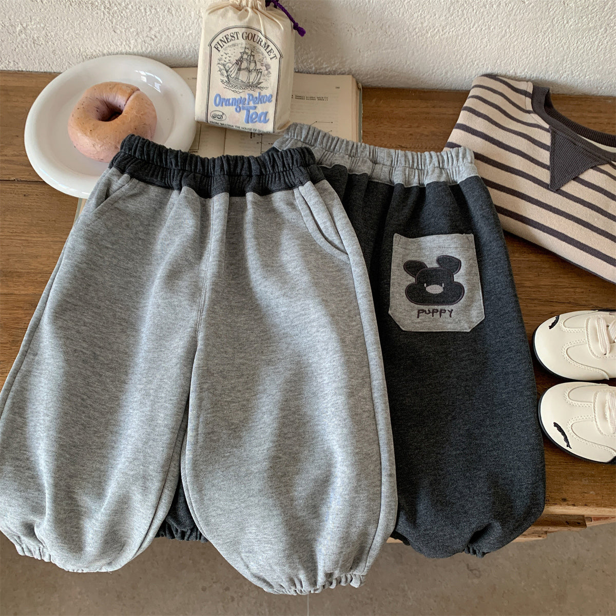 Little Bear Splicing Baby Knitted Leg Tights