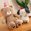 CozyCritter™ Soft Plush Animal Pillow - Brown Bear, Rabbit & Dog Plush Toy