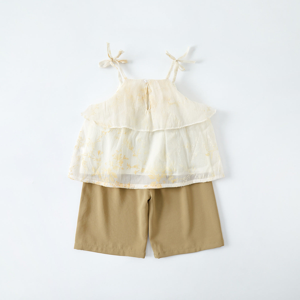 Girls' Toddler Strap Top & Shorts Two-Piece Outfit