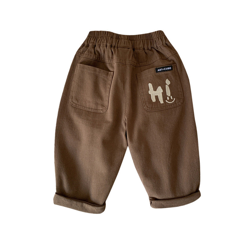 Casual Cotton Baby Loose Wide Leg Pants
