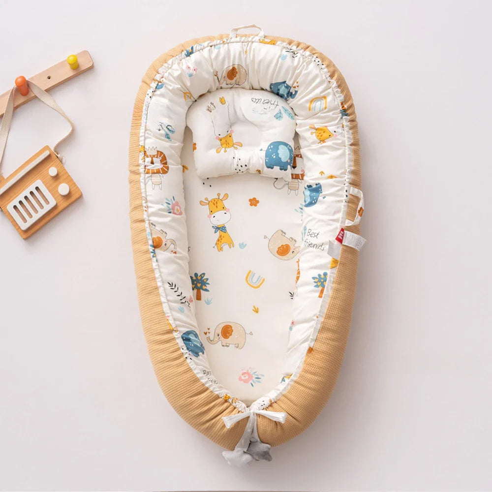 Portable Foldable Baby Crib with Removable & Washable Design