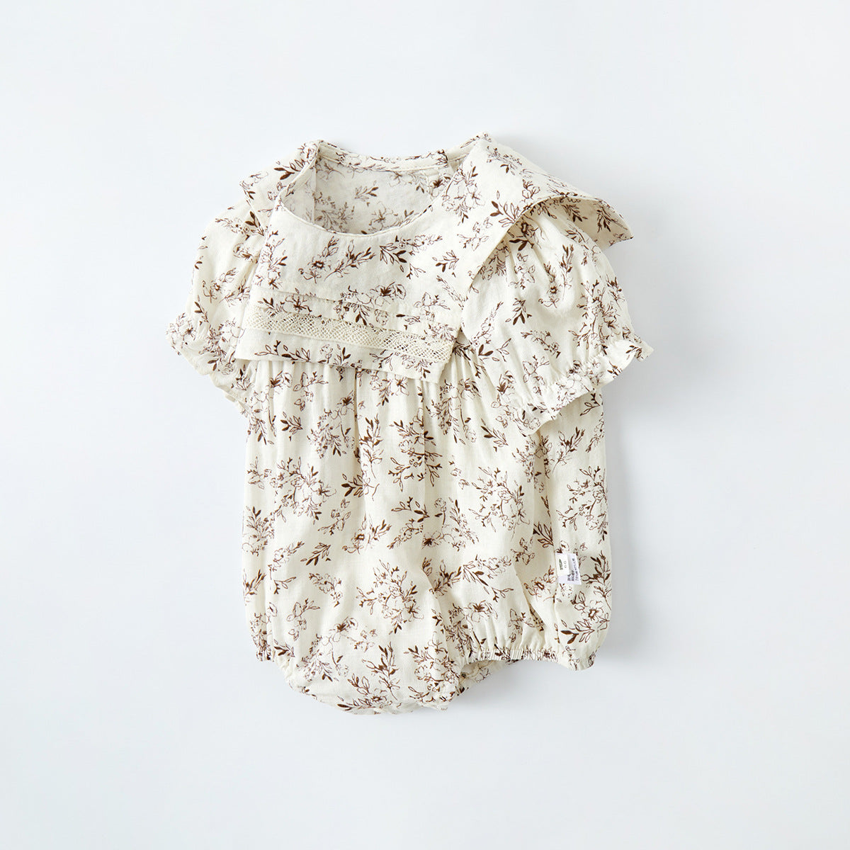 Infant Floral Romper Baby Girl Lightweight Cotton Summer Onesie