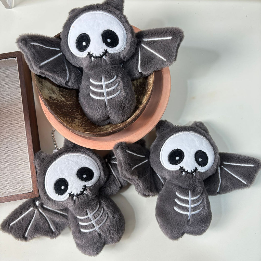 Halloween Cute Devil Bat Plush Keychain Pendant