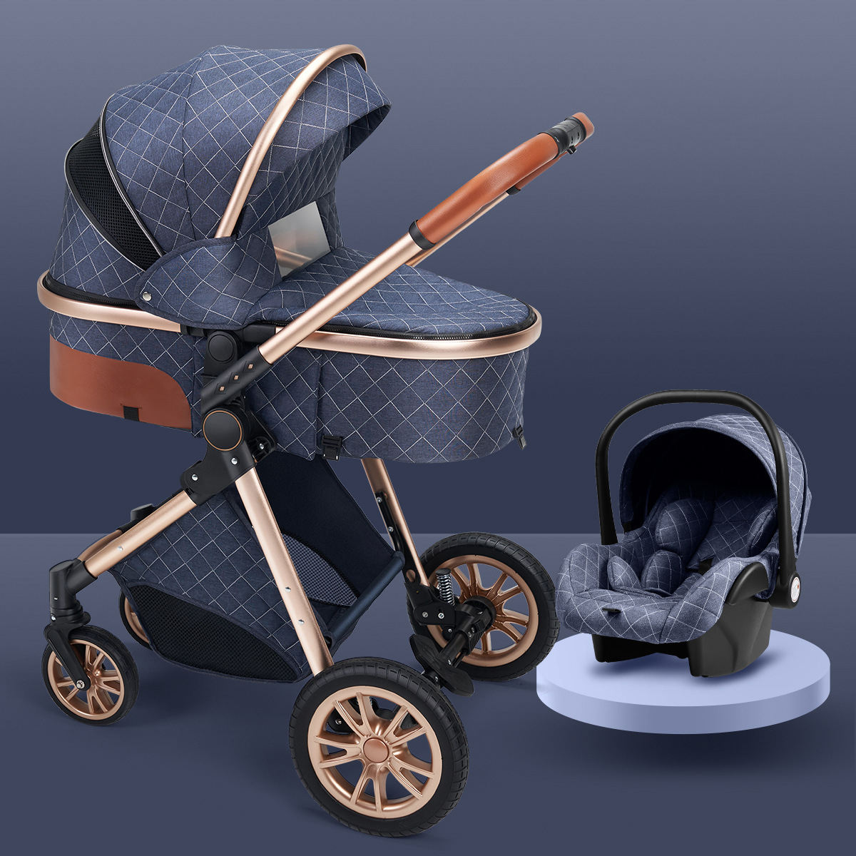 High-Landscape 2-Way Foldable Baby Stroller