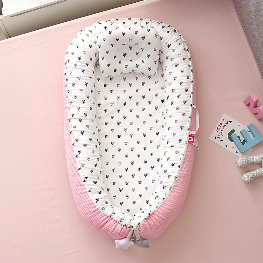 Portable Foldable Baby Crib with Removable & Washable Design