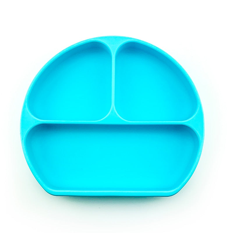 Silicone Suction Divided Baby Plate – Smile Face Toddler Feeding Plate