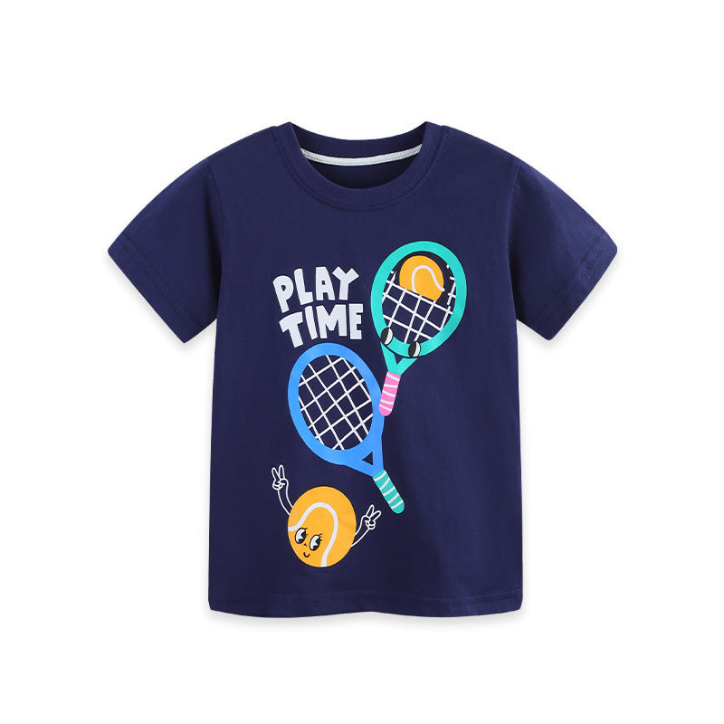 Little Explorer Boys' Cartoon Cotton Summer T-Shirt