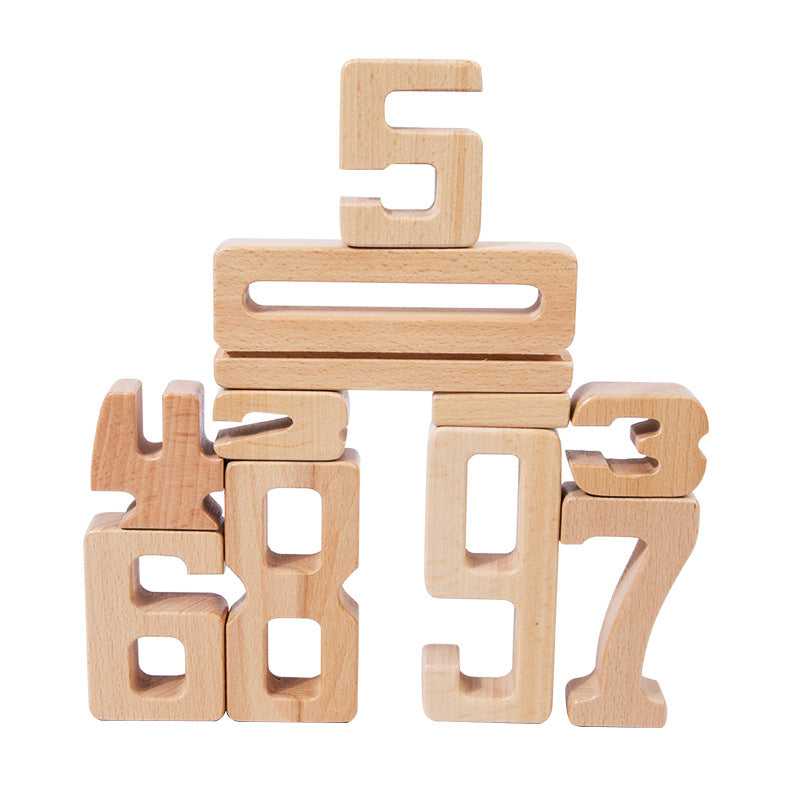 Montessori Wooden Number Building Blocks for Kids