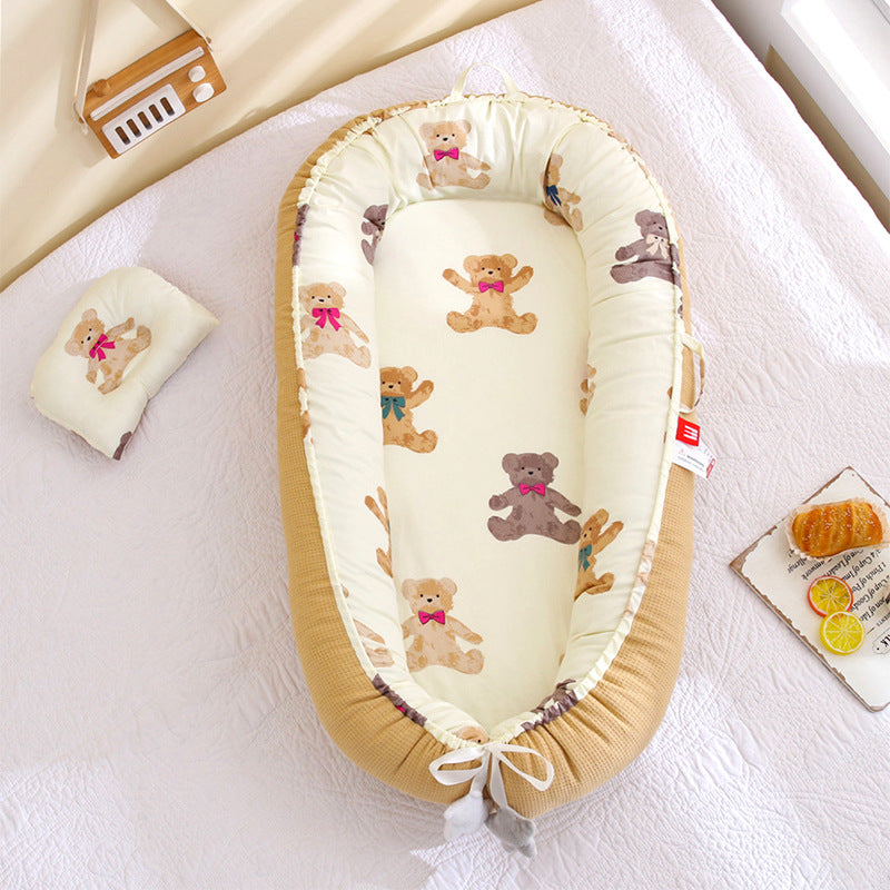 Portable Foldable Baby Crib with Removable & Washable Design