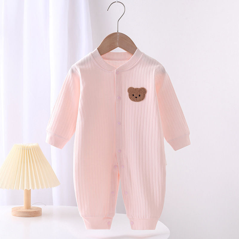 Cotton Long Sleeve Baby Onesie Bodysuit Sleepwear
