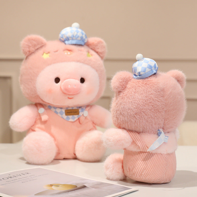 Overalls Star Pig Plush Toy