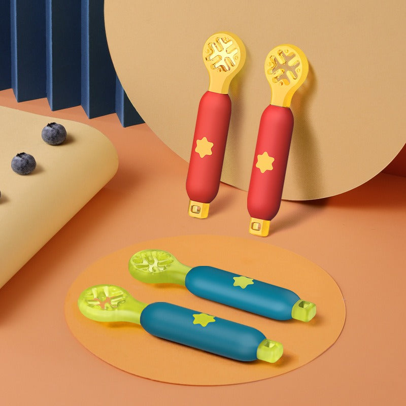 Baby Silicone Rice Paste Feeding & Teething Spoon