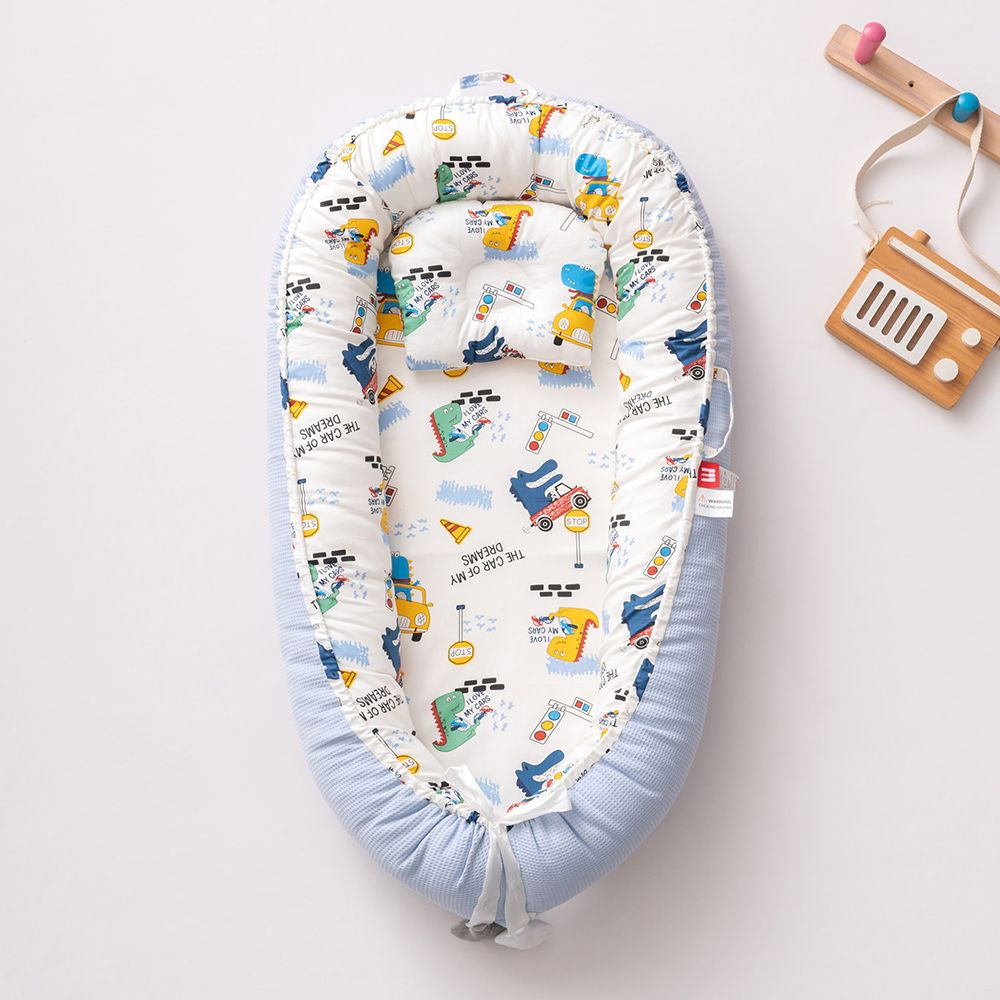 Portable Foldable Baby Crib with Removable & Washable Design