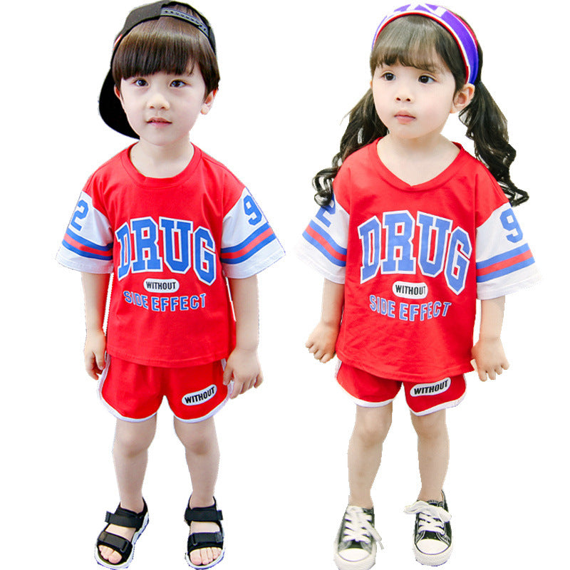 Little Hoops Kids Cotton Basketball T-Shirt & Shorts Set
