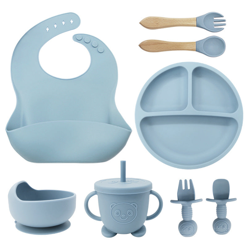 8-Piece Baby Silicone Feeding & Tableware Set