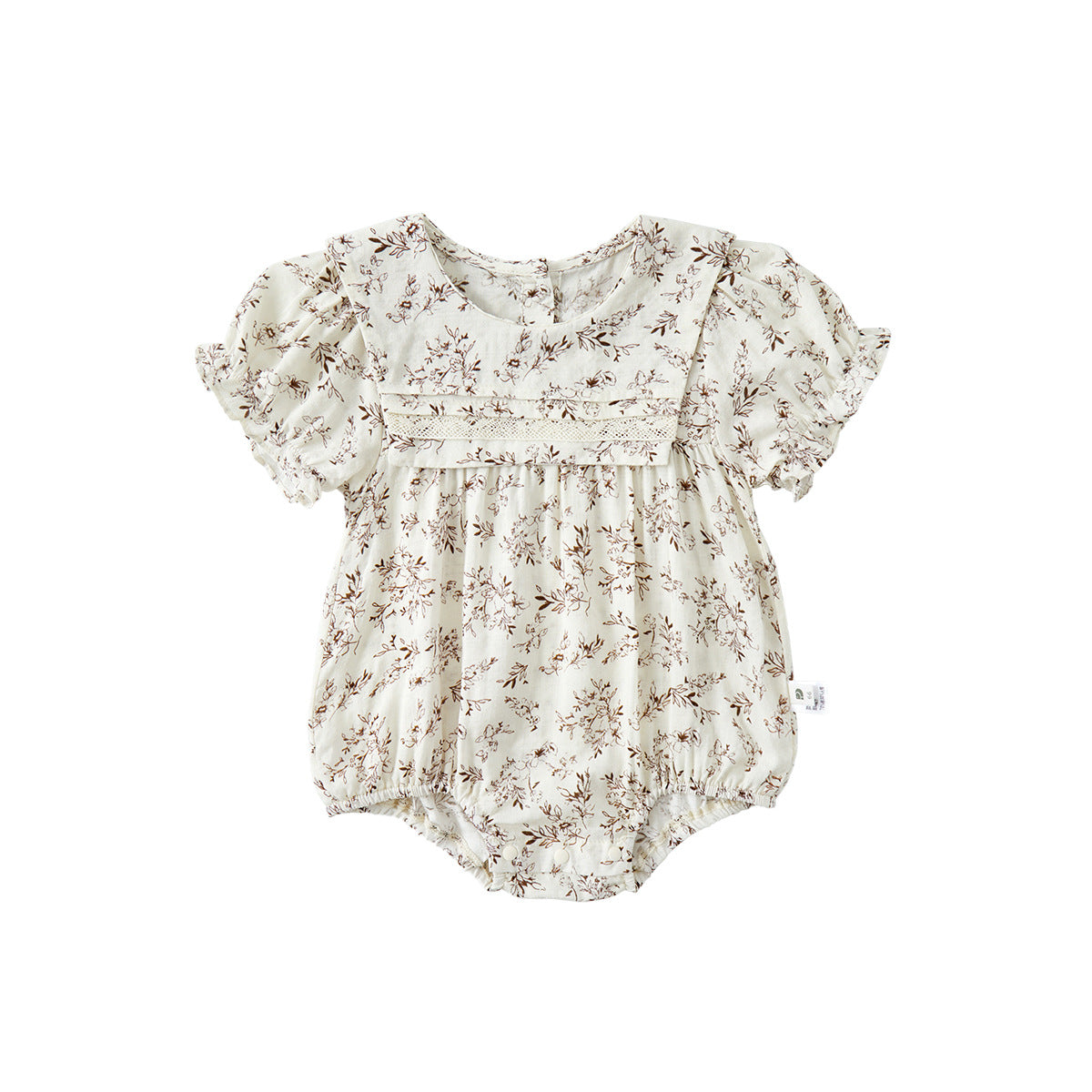 Infant Floral Romper Baby Girl Lightweight Cotton Summer Onesie