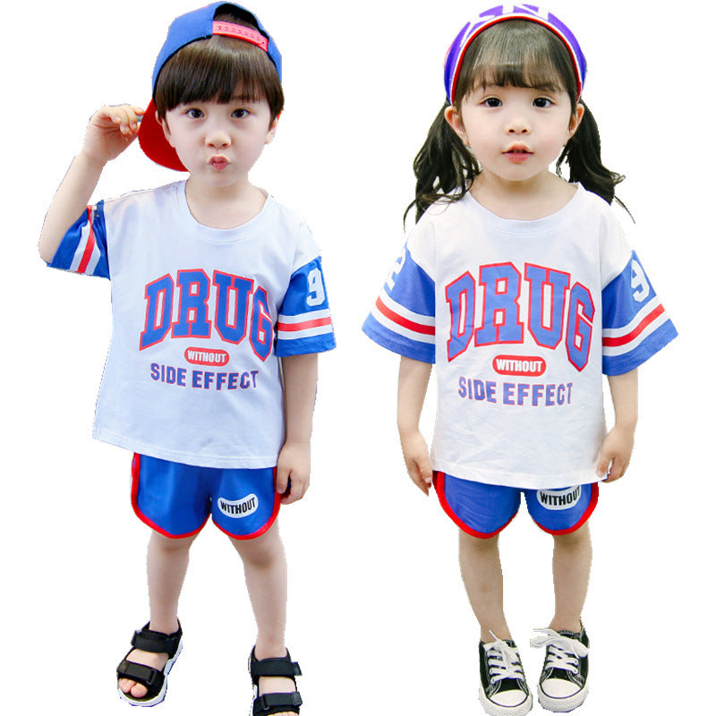 Little Hoops Kids Cotton Basketball T-Shirt & Shorts Set