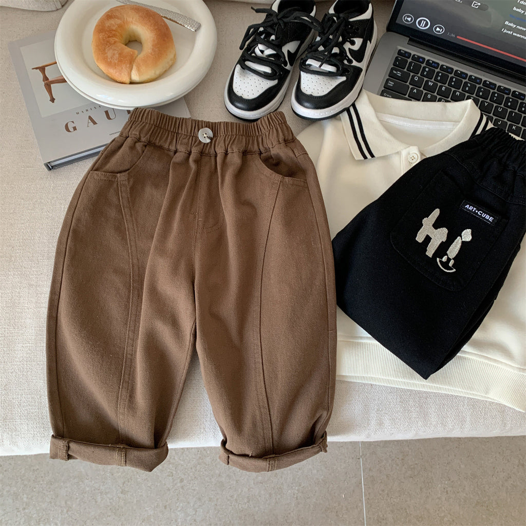 Casual Cotton Baby Loose Wide Leg Pants