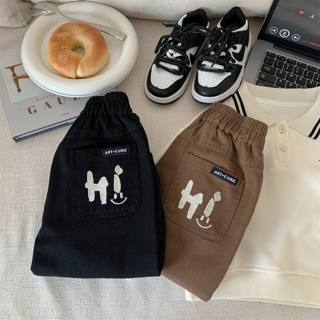 Casual Cotton Baby Loose Wide Leg Pants