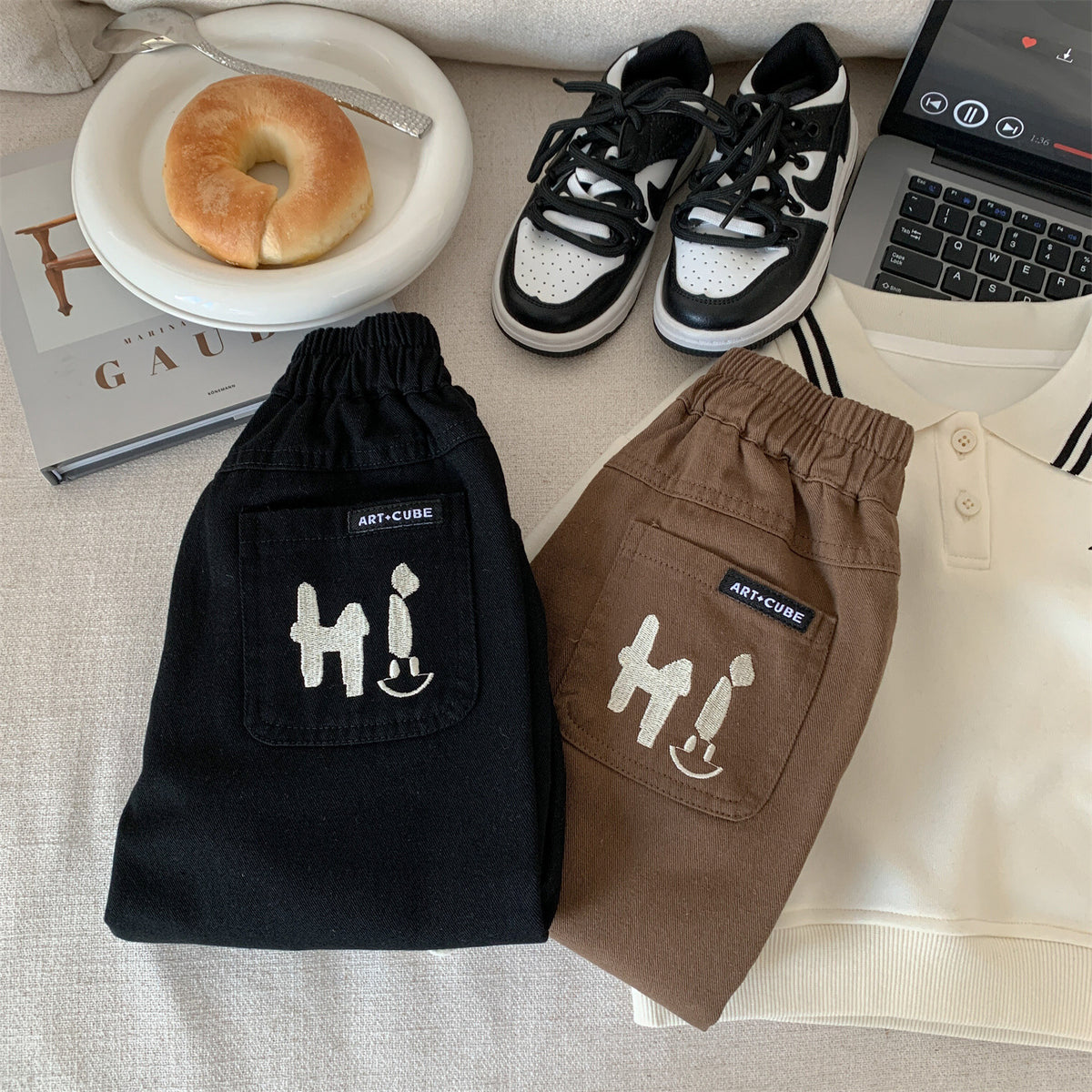 Casual Cotton Baby Loose Wide Leg Pants