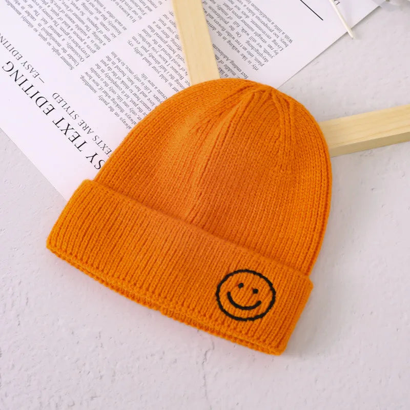 Cartoon Smiley Knitted Baby & Kids Hat