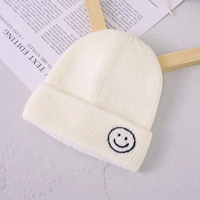 Cartoon Smiley Knitted Baby & Kids Hat