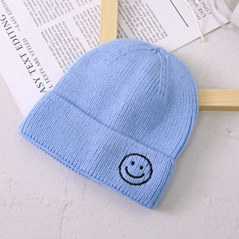Cartoon Smiley Knitted Baby & Kids Hat