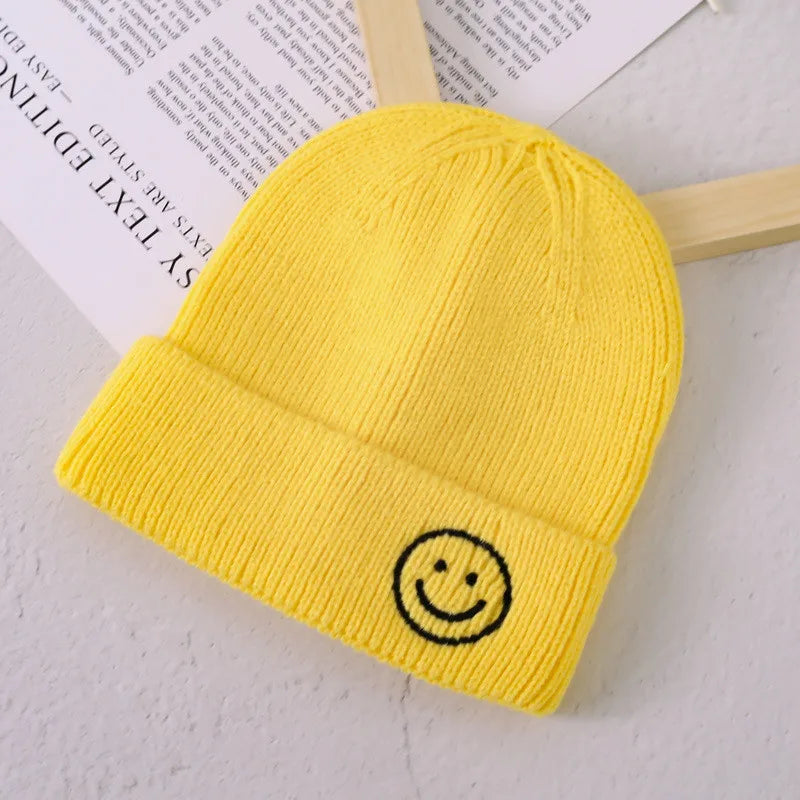 Cartoon Smiley Knitted Baby & Kids Hat