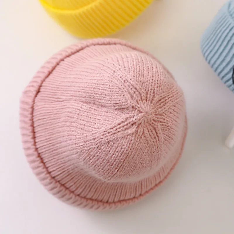 Cartoon Smiley Knitted Baby & Kids Hat