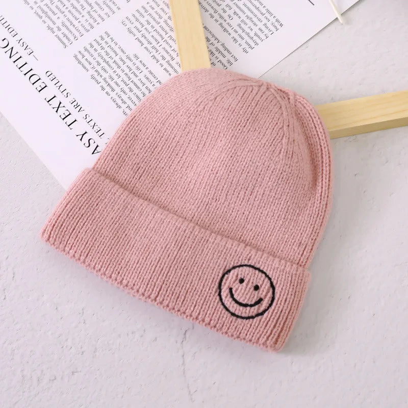 Cartoon Smiley Knitted Baby & Kids Hat