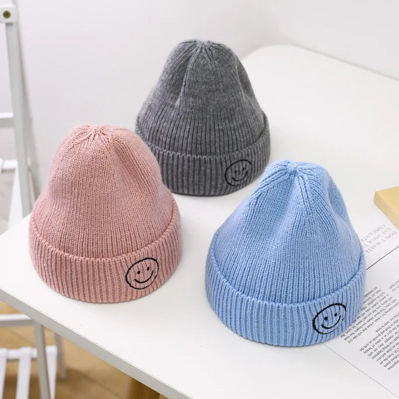 Cartoon Smiley Knitted Baby & Kids Hat