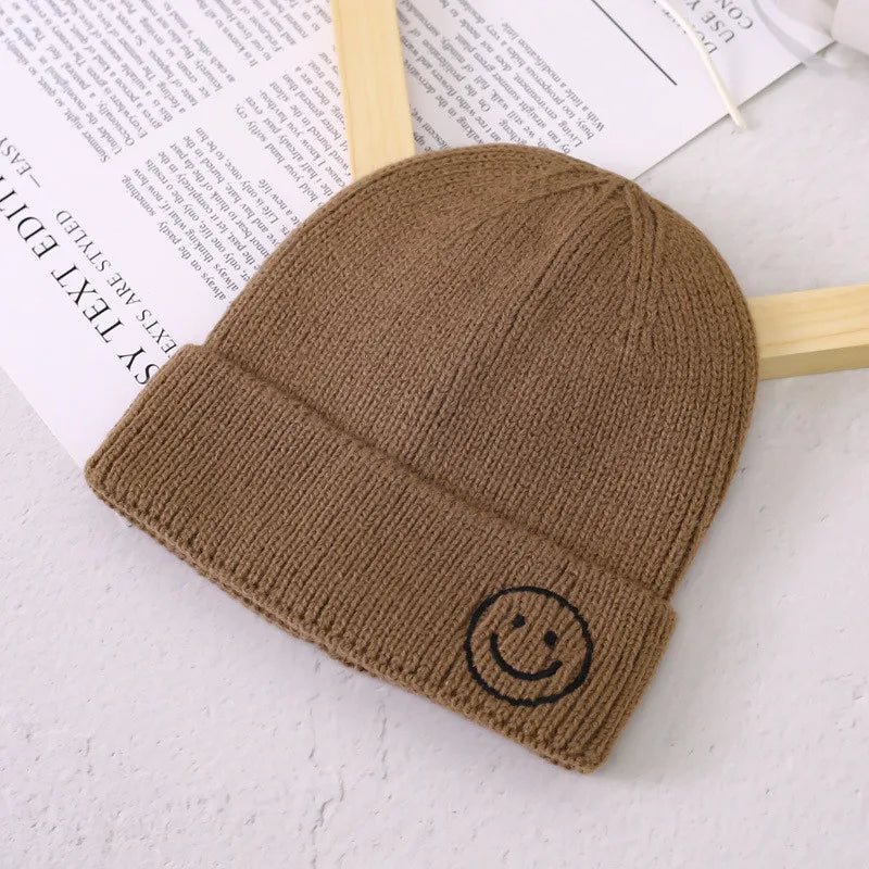 Cartoon Smiley Knitted Baby & Kids Hat