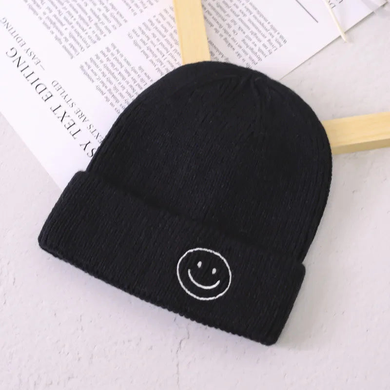 Cartoon Smiley Knitted Baby & Kids Hat