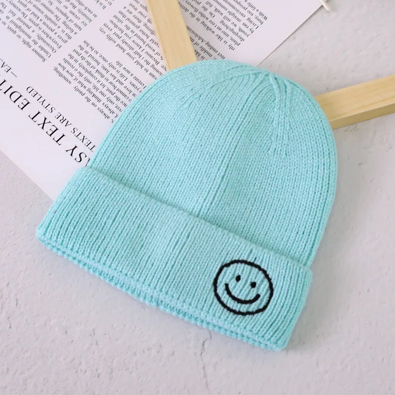 Cartoon Smiley Knitted Baby & Kids Hat